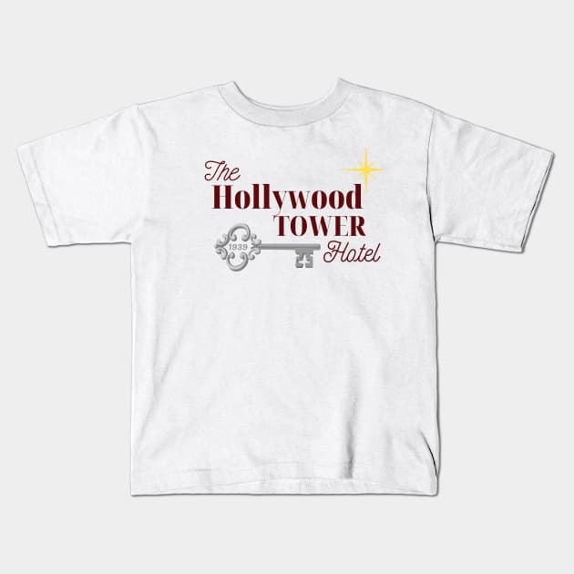 Hollywood Tower Hotel Kids T-Shirt by Unlocking The Magic